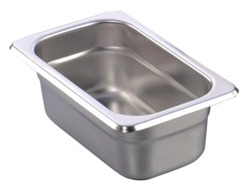Producto - FUENTE DE ACERO INOXIDABLE NOVENO (17.5x11 CM) CON 2 ½ IN DE PROFUNDIDAD (6 CM)