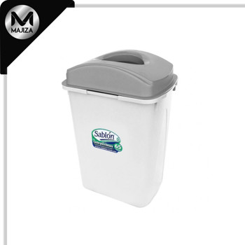 Producto - 8274GR CESTO 65L BLANCO TAPA ELÍPTICA GRIS