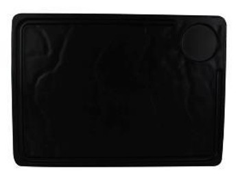Producto - 83697 RIVOLI PLATON CUADRADO 25X25 CM DE ME LAMILA NEGRA MATE 