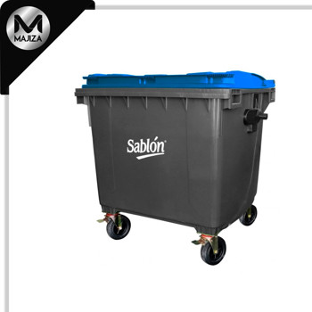 Producto - 7537AZ CONTENEDOR 1100L GRIS TAPA AZUL S/PEDAL