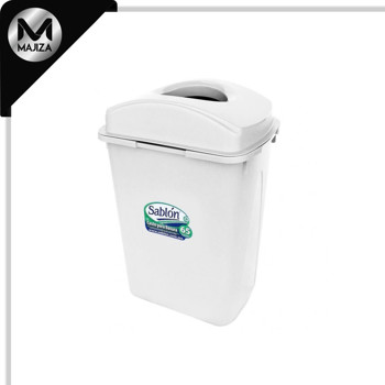 Producto - 8472BL CESTO 80L BLANCO TAPA ELÍPTICA BLANCA