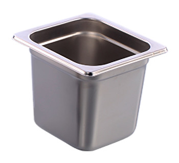 Producto - FUENTE DE ACERO INOXIDABLE SEXTO (17.5x16 CM)  CON 6 IN DE PROFUNDIDAD (15 CM)