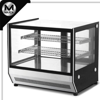 Producto - Vitrina Refrigerada Vidrio Recto sobre Mostrador 1200 mm      de 3 Niveles Marca Kreppsland