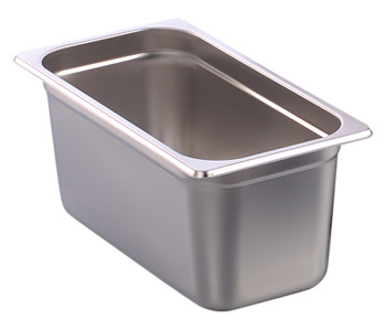 Producto - FUENTE DE ACERO INOXIDABLE TERCIO (33x17.8 CM) CON 4 IN DE PROFUNDIDAD (10 CM)
