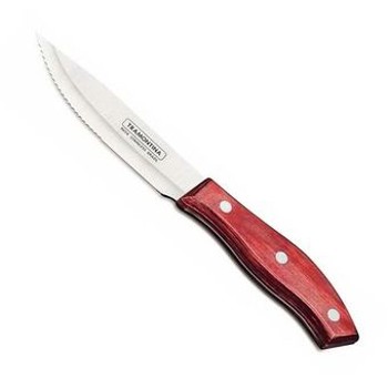 Producto - Cuchillo asado 5in polywood jumbo sin punta café rojizo