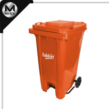 Producto - T8348NA TAPA NARANJA CESTO 240L C/PEDAL