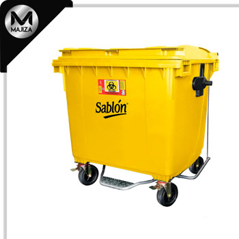 Producto - 8740RPBI CONTENEDOR 1100L AMARILLO C/ PEDAL RPBI
