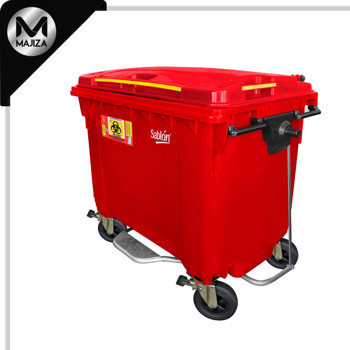 Producto - 8737RPBI CONTENEDOR 1100L ROJO C/ PEDAL RPBI