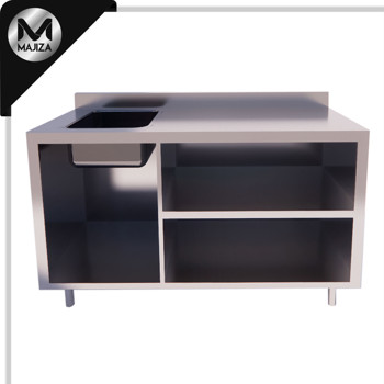Producto - GABINETE  ABIERTO CON TARJA MARCA MAJIZA MODELO MAJGAT-080-070-304, DE 0.80 x 0.70 x 0.90 MTS
