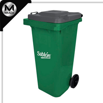 Producto - 9264GR CESTO 240L VERDE TAPA GRIS S/PEDAL