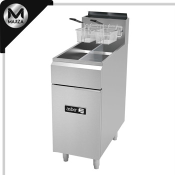 Producto - AEF-2525-S - FREIDORA A GAS 2 TINAS - 4 QUEMADORES - 25+25 LBS. DE CAPACIDAD - FULL INOX. CON GAS NATURAL