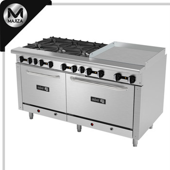 Producto - AEMR-2-G24-B6-60-H - 6 FUEGOS ABIERTOS + PLANCHA 24" + 2 HORNOS 24" Y 36" CON GAS NATURAL 